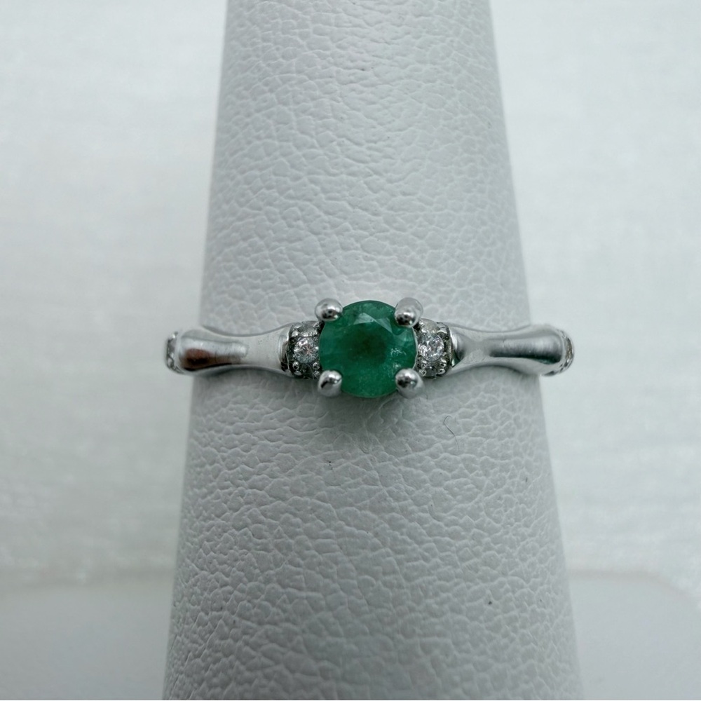 Emerald Adjustable Ring - image 2